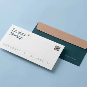 Free FrontBack Luxury DL Envelope Mockup PSD Phong bì In ấn Đăk Lăk - In nhanh Buôn Ma Thuột