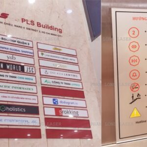 Lam bien chi dan cho toa nha thang may tai xuong Phan Long Laser Biển chỉ dẫn In ấn Đăk Lăk - In nhanh Buôn Ma Thuột