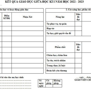 mau so lien lac giua ki Sổ liên lạc In ấn Đăk Lăk - In nhanh Buôn Ma Thuột